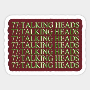 Talking Heads Hipster Boho Sticker